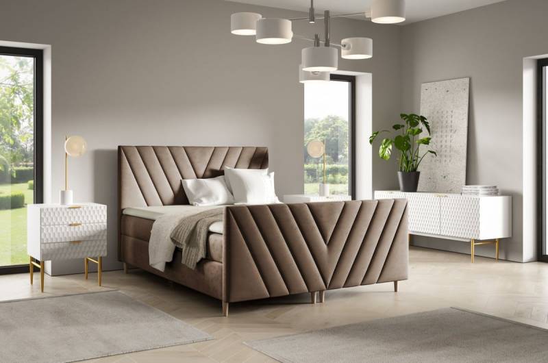 DB-Möbel Boxspringbett BOXSPRINGBETT "BENO-light" Möbel vom Hersteller. von DB-Möbel