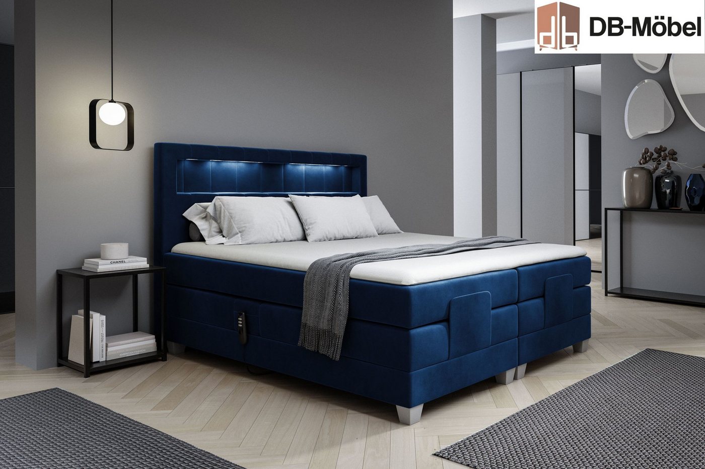 DB-Möbel Boxspringbett Boxspringbett "ELON" Elektrisch Bett - Möbel-vom Hersteller von DB-Möbel