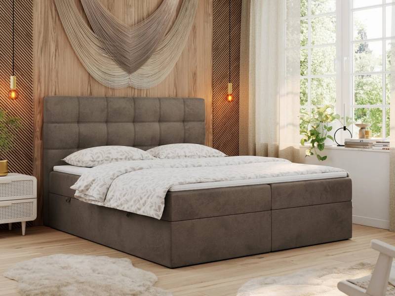 DB-Möbel Boxspringbett Juliet Bett mit Multipocket - Matratze H3 H4 und Topper mit Bettkasten von DB-Möbel