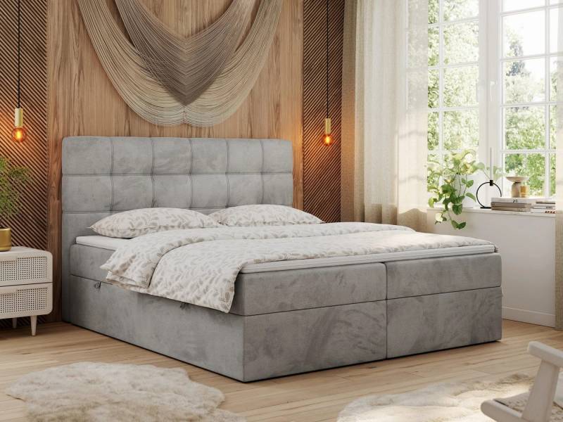 DB-Möbel Boxspringbett Juliet Bett mit Multipocket - Matratze H3 H4 und Topper mit Bettkasten von DB-Möbel