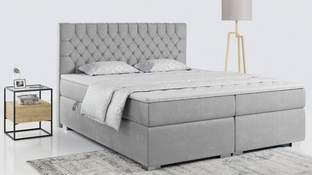 DB-Möbel Boxspringbett RAMIRES-Doppelbett mit Multipocket-Matratze. von DB-Möbel