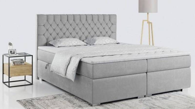 DB-Möbel Boxspringbett RAMIRES-Doppelbett mit Multipocket-Matratze. von DB-Möbel
