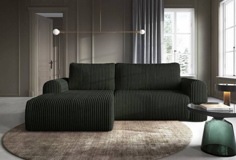 DB-Möbel Ecksofa "COCOLINI" in Plüschcord,Schlaffunktion,L-Form, Ecksofa vom Hersteller von DB-Möbel