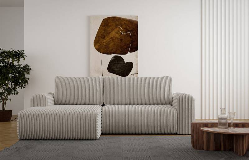 DB-Möbel Ecksofa "COCOLINI" in Plüschcord,Schlaffunktion,L-Form, Ecksofa vom Hersteller von DB-Möbel