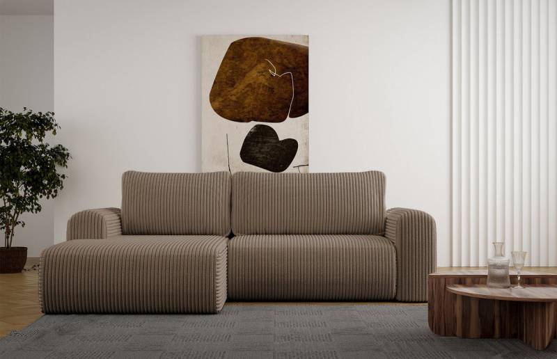 DB-Möbel Ecksofa "COCOLINI" in Plüschcord,Schlaffunktion,L-Form, Ecksofa vom Hersteller von DB-Möbel