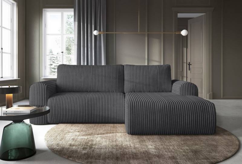 DB-Möbel Ecksofa "COCOLINI" in Plüschcord,Schlaffunktion,L-Form, Ecksofa vom Hersteller von DB-Möbel