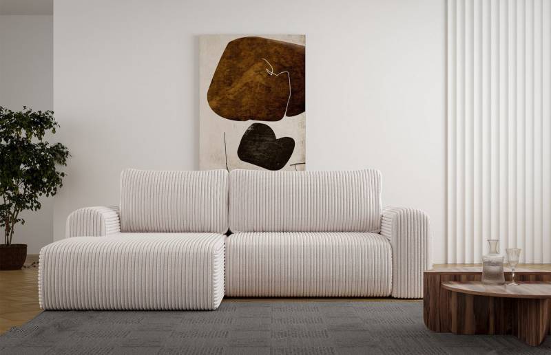 DB-Möbel Ecksofa "COCOLINI" in Plüschcord,Schlaffunktion,L-Form, Ecksofa vom Hersteller von DB-Möbel