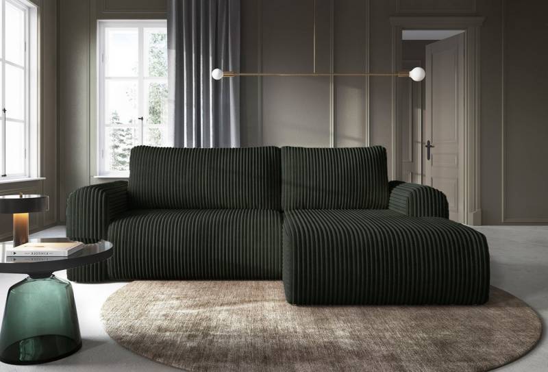 DB-Möbel Ecksofa "COCOLINI" in Plüschcord,Schlaffunktion,L-Form, Ecksofa vom Hersteller von DB-Möbel