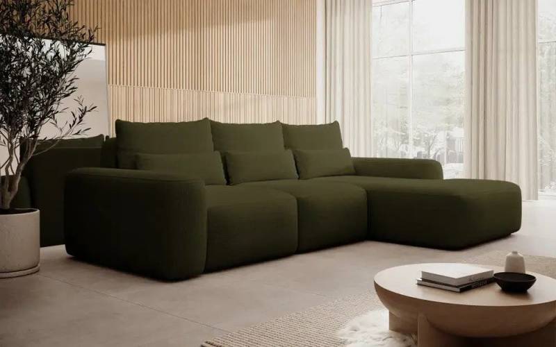 DB-Möbel Ecksofa "Caracas"mit Schlaffunktion, wasserabweisendem Chenille-Bezug von DB-Möbel