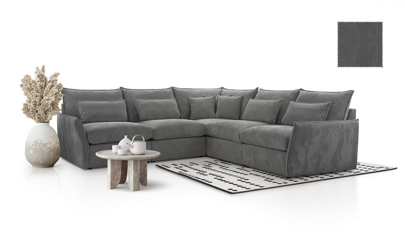 DB-Möbel Ecksofa "ELENORA" – modulares Ecksofa Möbel-vom Hersteller von DB-Möbel