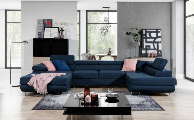 DB-Möbel Ecksofa "GIORGIO" U-Form mit Bettfunktion von DB-Möbel