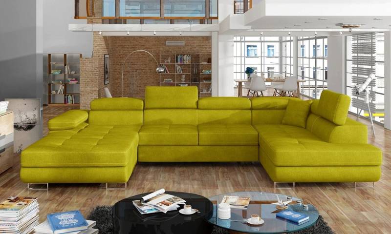 DB-Möbel Ecksofa "GIORGIO" U-Form mit Bettfunktion von DB-Möbel