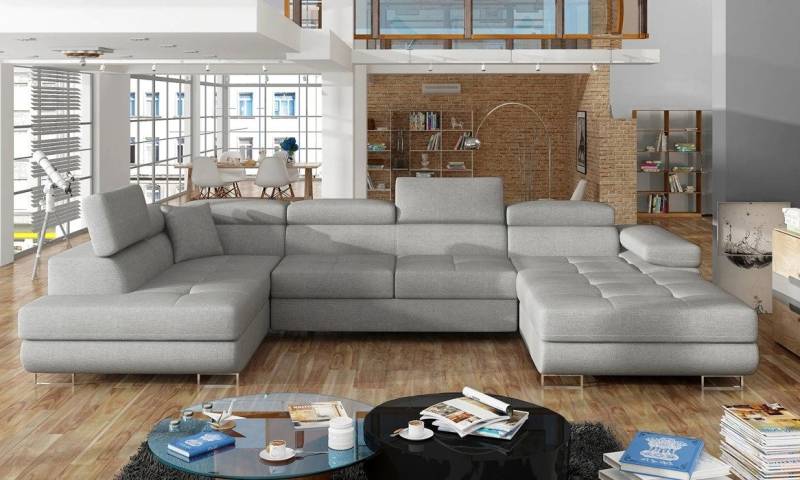 DB-Möbel Ecksofa "GIORGIO" U-Form mit Bettfunktion von DB-Möbel