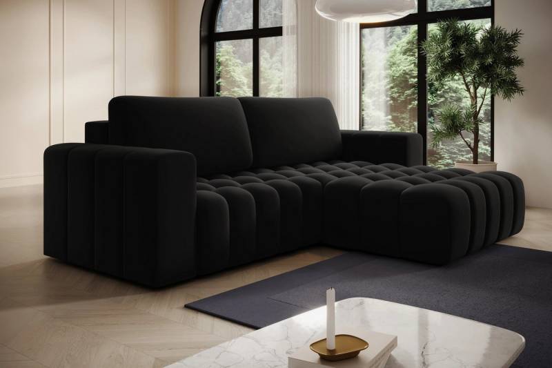 DB-Möbel Ecksofa Kleine Eckcouch mit Schlaffunktion "Bonetti" mit wasserdicht bezug von DB-Möbel