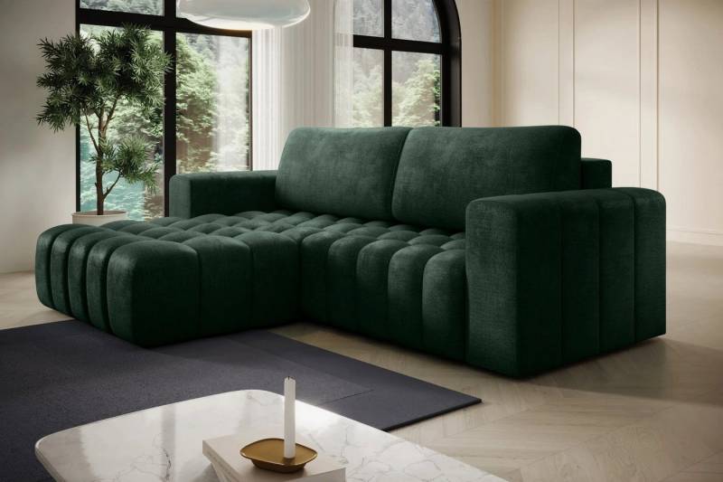 DB-Möbel Ecksofa Kleine Eckcouch mit Schlaffunktion "Bonetti" mit wasserdicht bezug von DB-Möbel