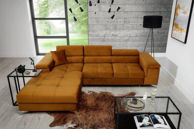 DB-Möbel Ecksofa RIKARDS mit Schlaffunktion 281X205cm. Ecksofa vom Hersteller. von DB-Möbel