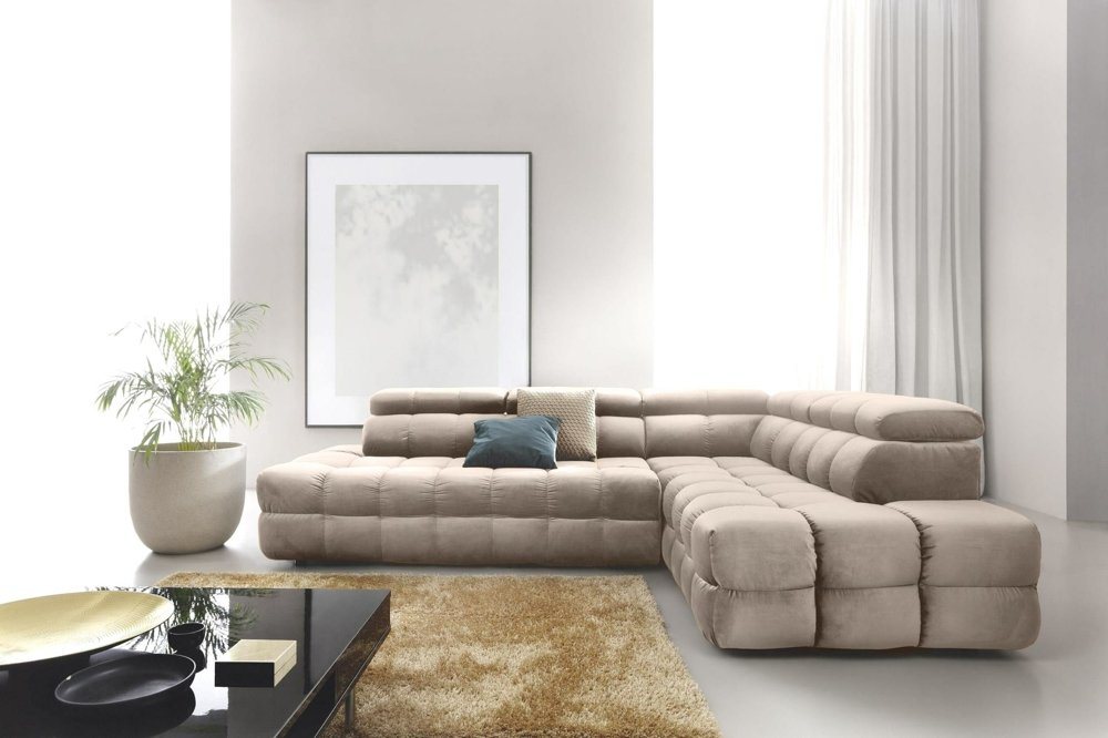 DB-Möbel Ecksofa Schlafcouch Ecksofa mit Schlaffunktion LENA" Beige" von DB-Möbel