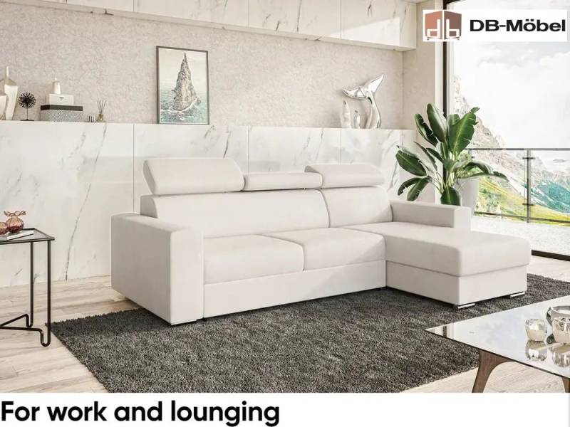 DB-Möbel Ecksofa Schlafcouch mit Schlaffunktion "Ajax" Sofa mit Relaxfunktion von DB-Möbel