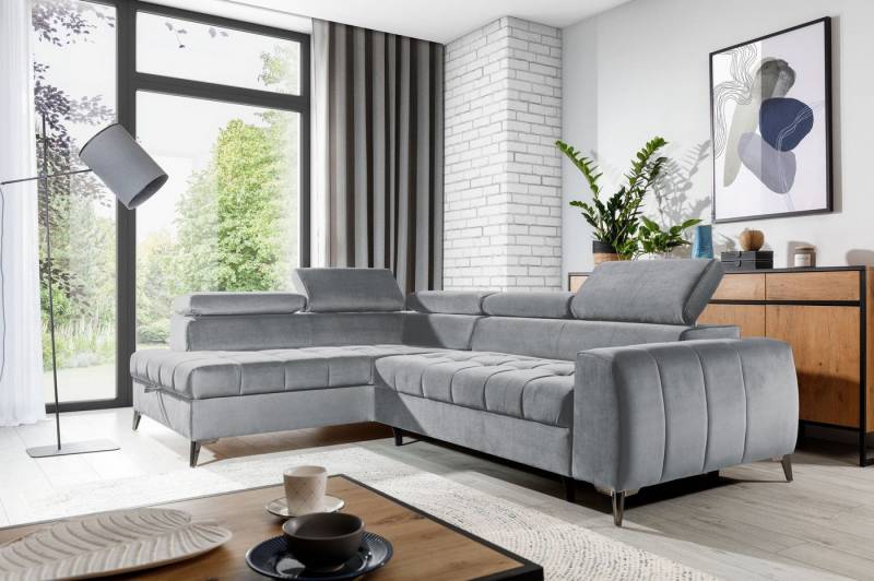DB-Möbel Ecksofa Schlafsofa "Wigama" mit Ottomane in Stoff. Möbel vom Hersteller von DB-Möbel