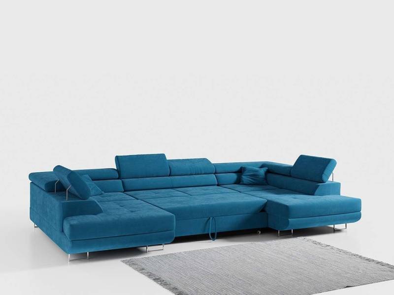 DB-Möbel Ecksofa "Venom" U-Form Couch mit Schlaffunktion, Wohnzimmer. von DB-Möbel