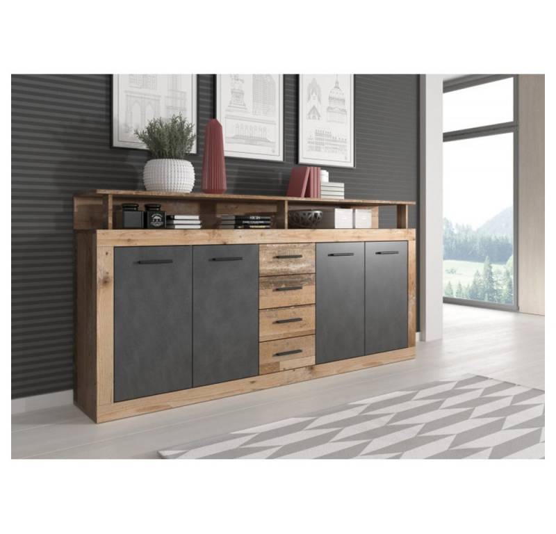 DB-Möbel Kommode LUNA XXL Kommode 190 cm Dunkelholz,Style-Light von DB-Möbel