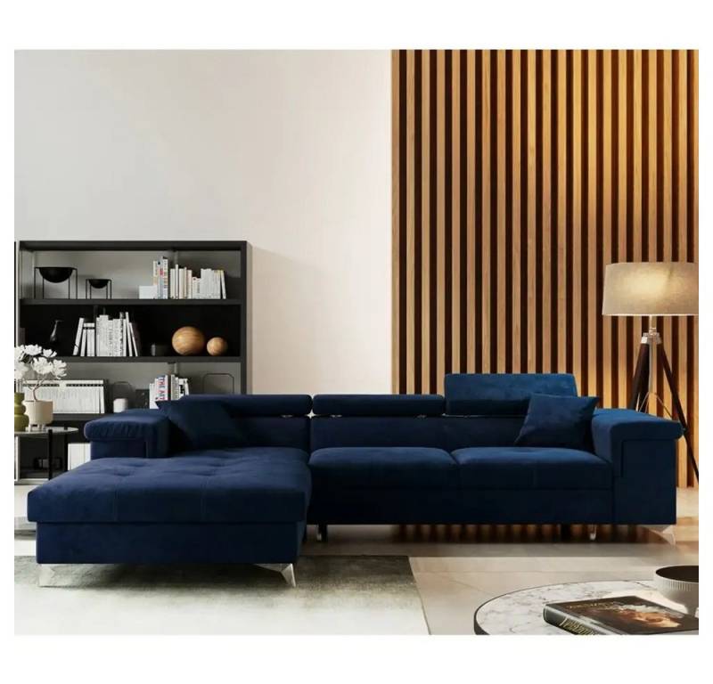 DB-Möbel Ottomane "AGAT" moderne Schlafcouch in L-Form Dunkelgrün wasserbeständig. von DB-Möbel