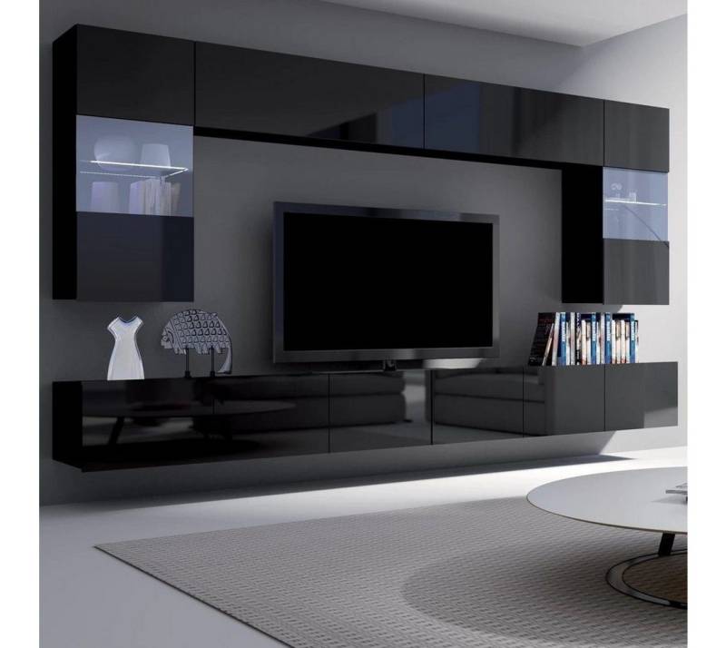 DB-Möbel Sideboard Media-Board Mediawand SET LIBRE "DOMENIGO" Mit LED von DB-Möbel