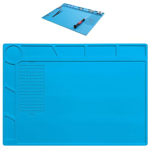 Lötmatte, 35x 25cm Lötmatte Reparatur Matte, Magnetische Lötmatte aus Silikon, Hitzebeständige Reparaturmatte, Reparatur und Lötmatte Silikon, für die Reparatur von Elektronischen Geräten Lötmatte, 35x 25cm Lötmatte Reparatur Matte, Magnetische Lötmatte aus Silikon, Hitzebeständige Reparaturmatte, Reparatur und Lötmatte Silikon, für die Reparatur von Elektronischen Geräten von DBAATTZ