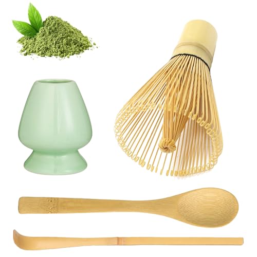 Matcha Besen 4 Teiliges Set, Matcha Grüner Tee Schneebesen, Matcha Starter Set, MatchaBesen aus Bambus, Bambuslöffel, Bambusschaufel, Quirlhalter, Für Tee Zeremonie Tee Trinken, Hellblau Matcha Besen 4 Teiliges Set, Matcha Grüner Tee Schneebesen, Matcha Starter Set, MatchaBesen aus Bambus, Bambuslöffel, Bambusschaufel, Quirlhalter, Für Tee Zeremonie Tee Trinken, Hellblau von DBAATTZ