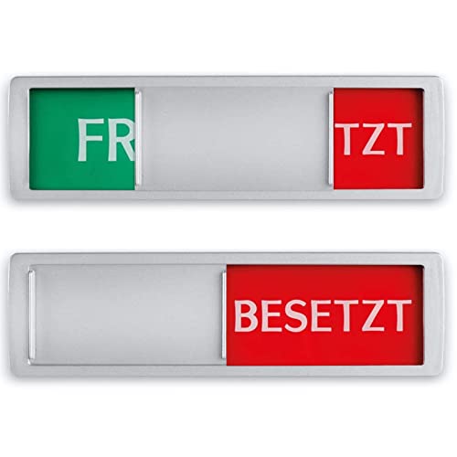 2×FREI - BESETZT Schild,DBAILY Magneten Mit Schieber Universal Vacant Occupied Sign for Bathroom Door Klebeschild Schilder Mit 3m Kleber Für Tagungsräume Büro Parkhaus Toilette Und andere Orte von DBAILY