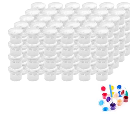 DBAILY Farbtopf Kunsthandwerk,30pcs 5 Ml Und 3 Ml 6 Zusammengefügte Mini Farbtopf Malerei Aufbewahrungsbehälter Kunsthandwerk Leere Töpfe Klassenzimmer Farbtopf Töpfe Für Klassenzimmer Schulen Gemälde von DBAILY