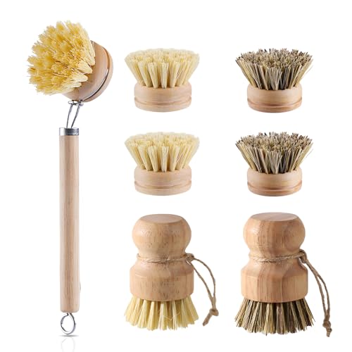 DBAILY Spülbürste, 7er Set Spülbürste Holz, Gemüsebürste, Pilzbürste, Scheuerbürste, Küchenbürste, Spülbürsten, Geschirrbürste, Abwaschbürste DBAILY Spülbürste, 7er Set Spülbürste Holz, Gemüsebürste, Pilzbürste, Scheuerbürste, Küchenbürste, Spülbürsten, Geschirrbürste, Abwaschbürste von DBAILY