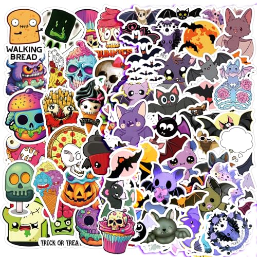 DBALL 120 Stück Halloween Aufkleber Set Essens Monster Sticker Cartoon Fledermaus Aufkleber Wasserdicht Sticker für Laptop Reisekoffer Handy Fahrrad Gitarre Pad DIY DBALL 120 Stück Halloween Aufkleber Set Essens Monster Sticker Cartoon Fledermaus Aufkleber Wasserdicht Sticker für Laptop Reisekoffer Handy Fahrrad Gitarre Pad DIY von DBALL