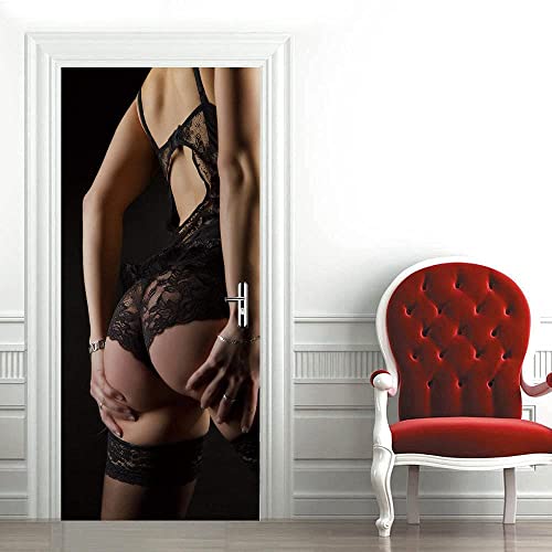 Türtapete Selbstklebend Türposter 3D Bewirken Fototapete Türfolie Poster Tapete Abnehmbar Wandtapete Für Wohnzimmer Küche Schlafzimmer Schöne Frau 80X200 Cm - Türaufkleber Fototapete Türfolie von DBALL