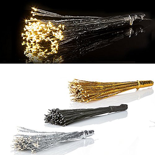 DBKW LED Strauch mit 100 LED´s für Innen & Außen geeignet. Timer, 2 Leuchtfunktionen, Batteriebetrieb, warmweißes Licht. Lichterkette (Gold) von DbKW