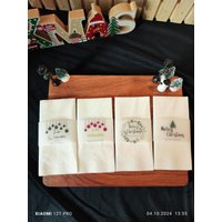 Weihnachten Servietten Banderole | Merry Christmas Frohe Weihnachtsdeko Tischdeko von DBMakramee