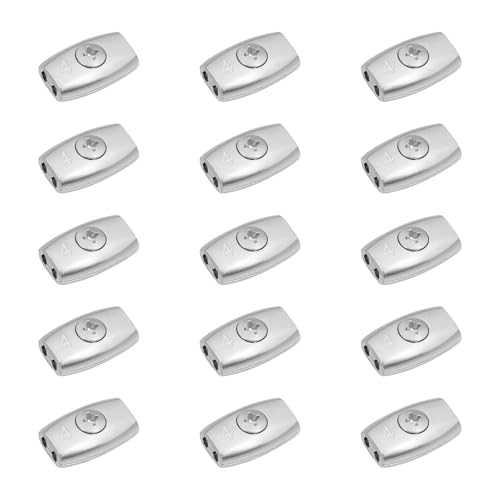 DBREAKS 15PCS Seilklemmen 4mm Zinklegierung Drahtseilklemme Eiform, Seilverbinder zum Schrauben, Drahtklemme für Drahtseile DBREAKS 15PCS Seilklemmen 4mm Zinklegierung Drahtseilklemme Eiform, Seilverbinder zum Schrauben, Drahtklemme für Drahtseile von DBREAKS