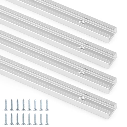 DBREAKS 4 Stück T Slot Track 40cm T Nut Schiene Aluminium-T-Nut T Track T Nut Gehrungsschiene, T Schienenrampe Tschiene mit Schrauben für Tischsäge Router Holzbearbeitung DBREAKS 4 Stück T Slot Track 40cm T Nut Schiene Aluminium-T-Nut T Track T Nut Gehrungsschiene, T Schienenrampe Tschiene mit Schrauben für Tischsäge Router Holzbearbeitung von DBREAKS