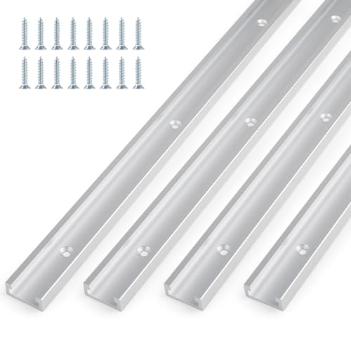 DBREAKS 4 Stück T Slot Track 40cm T Nut Schiene Aluminium-T-Nut T Track T Nut Gehrungsschiene, T Schienenrampe Tschiene mit Schrauben für Tischsäge Router Holzbearbeitung DBREAKS 4 Stück T Slot Track 40cm T Nut Schiene Aluminium-T-Nut T Track T Nut Gehrungsschiene, T Schienenrampe Tschiene mit Schrauben für Tischsäge Router Holzbearbeitung von DBREAKS