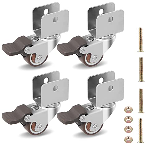 DBREAKS 4Pcs U-Typ Möbelrollen Ø32MM, Plattenöffnung 17MM, Lenkrollen für Möbel mit U-Förmige Halterung, Lenkrollen mit Bremse, Transportrollen, Schwenkrollen mit Schrauben, Gesamttragkraft 60KG, DBREAKS 4Pcs U-Typ Möbelrollen Ø32MM, Plattenöffnung 17MM, Lenkrollen für Möbel mit U-Förmige Halterung, Lenkrollen mit Bremse, Transportrollen, Schwenkrollen mit Schrauben, Gesamttragkraft 60KG, von DBREAKS