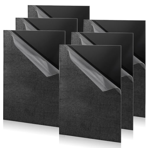 DBREAKS 6 Stück Schwarz Acrylglas Platte, 210x297x2mm Acrylplatten, Acrylglasplatten Acrylscheiben mit Schutzfolie, Laserschneidbar Acryl Kunststoffplatte für Schilder, DIY, Display, Malerei von DBREAKS