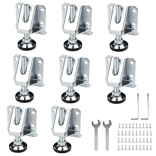 DBREAKS Möbel Nivellierfüße, 8 Pcs Schwerlast Einstellbar Nivellierer, Verstellbar Möbelfüße, Möbel Leveler, Höhenverstellbare Gewindefüße, Schrankfüße&Sockelfüße mit Sicherungsmuttern von DBREAKS