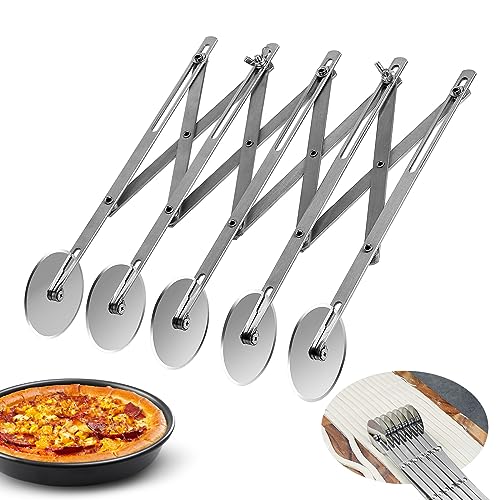 DBREAKS 5 Räder Pizzaschneider, 5 Rad Teigschneider, Verstellbarer Pizzaschneide, Mehrrund-Teigschneider, Teigschneider Edelstahl, Kuchenteiler Blechkuchen, für Pizza, Kuchen, Teig DBREAKS 5 Räder Pizzaschneider, 5 Rad Teigschneider, Verstellbarer Pizzaschneide, Mehrrund-Teigschneider, Teigschneider Edelstahl, Kuchenteiler Blechkuchen, für Pizza, Kuchen, Teig von DBREAKS
