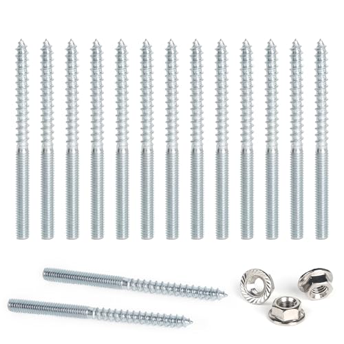DBREAKS Stockschrauben Torx, 15Stk Doppelkopfschrauben, M6*80mm Doppelgewindeschrauben, Doppelseitige Dübelschrauben mit Sperrzahnmuttern, Schraubstifte Gewinde, Verzinkte Doppelgewinde für Möbel DBREAKS Stockschrauben Torx, 15Stk Doppelkopfschrauben, M6*80mm Doppelgewindeschrauben, Doppelseitige Dübelschrauben mit Sperrzahnmuttern, Schraubstifte Gewinde, Verzinkte Doppelgewinde für Möbel von DBREAKS