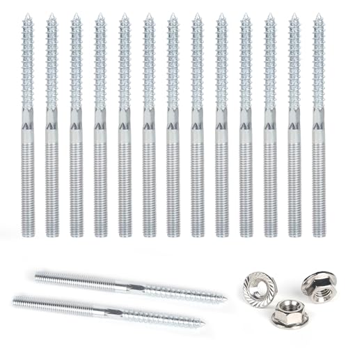 DBREAKS Stockschrauben Torx, 15Stk Doppelkopfschrauben, M8*120mm Doppelgewindeschrauben, Doppelseitige Dübelschrauben mit Sperrzahnmuttern, Schraubstifte Gewinde, Verzinkte Doppelgewinde für Möbel DBREAKS Stockschrauben Torx, 15Stk Doppelkopfschrauben, M8*120mm Doppelgewindeschrauben, Doppelseitige Dübelschrauben mit Sperrzahnmuttern, Schraubstifte Gewinde, Verzinkte Doppelgewinde für Möbel von DBREAKS