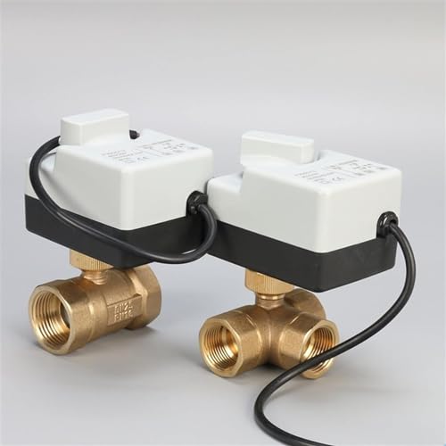 3 Way DN15 G1/2 to DN40 G1-1/2 3 Wires Brass Motorized Ball Valve Electric Actuator Motor with Manual Switch Function(DN40) von DBTGCFPW