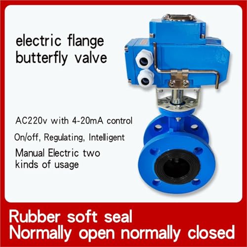 DBTGCFPW DN100 4" Electric Flange Butterfly Valve D941X-16C Switch intelligent Water Valve air Valve Blow Off Valve AC220V DC24V 4-20MA(DN100 On-Off,AC220V) von DBTGCFPW