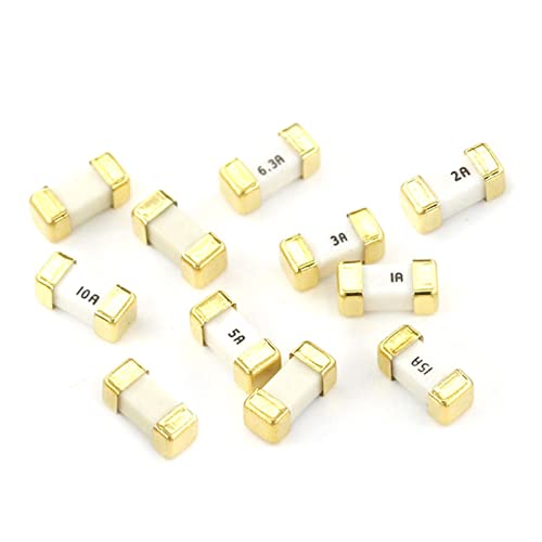 DBTGCFPW Gold Silber 1808 125V 250V AC 0451 SMD Flinksicherung 0,5A 500mA 1A 2A 3A 4A 5A 6,3A 8A 10A 12A 15A 500MA 750MA 2410 Ultra-Rapid(6.3a) von DBTGCFPW