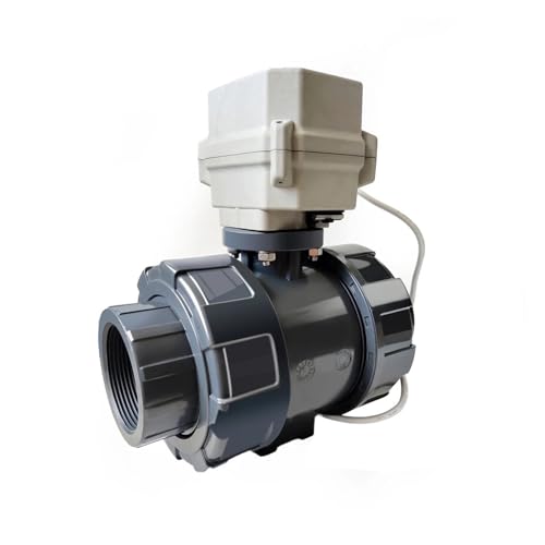 DN50 UPVC True Union Electric Ball Valve DC12 DC24V AC24V Motorized Water Valve Automatic Control for Swimming Pool Water Supply(NPT-DC24-CR703) von DBTGCFPW