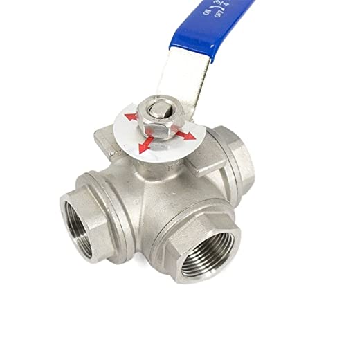 Withstand high Pressure and Temperature Extremes 1/2" 3/4" 1" 2" Stainless Steel 304 BSP Thread Three 3 Three Way Ball Valve T-Type L-Type DN15 DN20 DN25 DN32 DN40 DN50(L Type,0.25 Inch) von DBTGCFPW